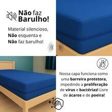 Capa Impermeável Para Colchão casal feita em napa hospitalar 138x188x35 - 138x188x35 - Visão 3