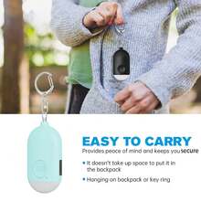 New Personal Alarm, Women's Self-Defense Alarm, Outdoor Portable Alarm, Keychain Accessory, Self-Defense Keychain, Rechargeable Personal Alarm (130mAh Battery Capacity), Compact & Elegant Design, Flashlight, 130dB High-Decibel Alarm, LED Flashing Light, Suitable For Women And Elderly As Emergency Call Device