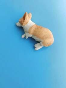1pc Miniature Corgi Dog Car Interior Dashboard Decor, Anti-Stress Accessory
