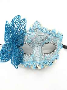 Women Masquerade Mask With Holding Stick Party Mask Half Face Mask For Halloween - Multicolor - View 10