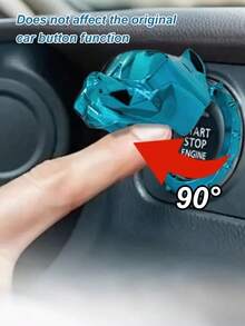 1 pieza Tapa de botón de encendido/apagado del motor 3D de metal - Textura de fibra de carbono, tapa protectora de aleación de zinc con tapa abatible, ajuste universal para el interior del automóvil, protección anti-error, círculo decorativo de inicio, mejoras para el interior del automóvil