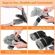 冬季婴儿推车保暖防风防水手套，加厚保暖内衬，保暖防寒，带反光条