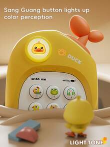 1 st. mini söt telefonleksak för bebisar, sensorisk inlärningsleksak för spädbarn pojkar och flickor, flera ljud- och ljuseffekter, tandsprickningsleksak, babypresent - Multifärgad - Visa 8