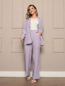 Blender Set With Luis Fabric Pants Stay Warm In Winter - Lilac Purple - View 2
