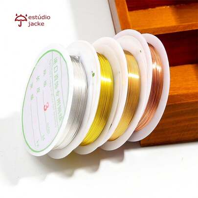 Fio Cabelo de Anjo 0.3mm – Rolo com 10 Metros | Arame Colorido para Bijuterias, Crochê e Artesanato