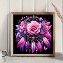 Flower And Dream Catcher Round Drill Diamond Painting Diamond Art Embroidery Craft For Home Wall Decor