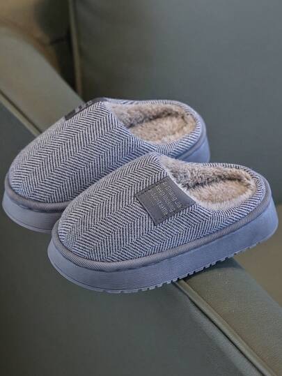 Pantuflas para niños de otoño/invierno a juego con los padres, tallas pequeña/mediana/grande para niños/niñas, suaves de felpa cálida con suela antideslizante para usar en interiores y en el hogar