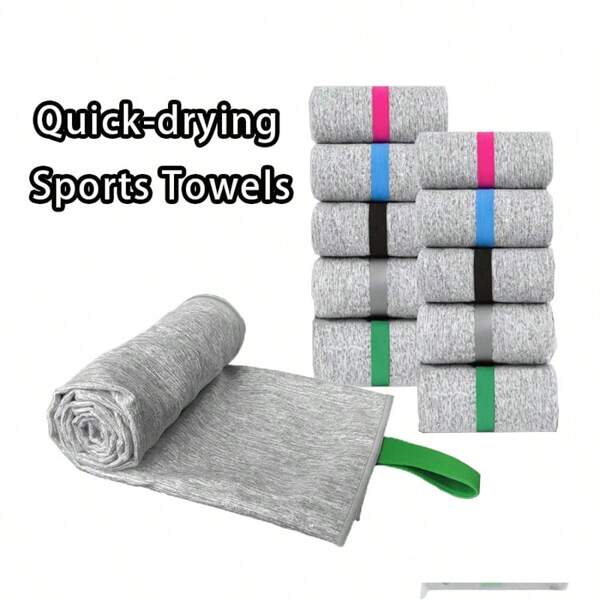 2 stuks kationische, snel drogende sporthanddoek, eenvoudige fitnesshanddoek, absorbeert water en zweet, gemakkelijk op te bergen en op te vouwen, geschikt voor fitness, hardlopen, sport, enz.