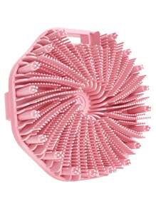 1pc Polygonal Silicone Whirlwind Shower Brush, Portable Massage Brush, Shower Brush, Shower Brush, Shampoo Brush,Silicone Body Scrubber, Exfoliating Body Wash Scrubbers Exfoliator, Shower Body Brush For Effective Showering Exfoliation And Gentle Massage