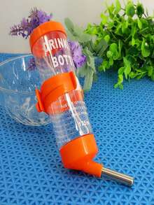 1pc Stainless Steel Anti-Leakage Ball Bearing Water Dispenser, Hanging Water Bottle - (Color Random) - For Your Pet's Hydration, Vibrant Color, Durable And Easy To Clean, Suitable For Hamsters, Rabbits And Other Small Pets