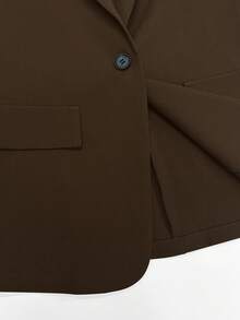 Damen eleganter Pendler-Blazer mit Schalkragen und Gigot-Ärmeln in Unifarbe, Herbst/Winter