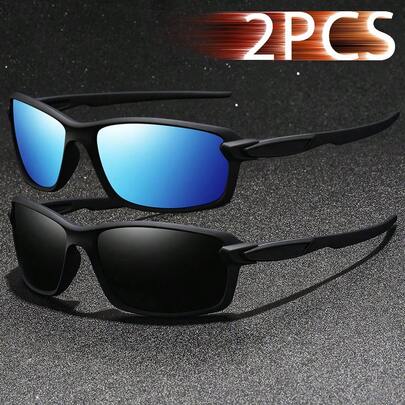 2 Cặp Kính Thể Thao Thời Trang Cổ Điển Dành Cho Nam Nữ, thích hợp cho đạp xe, câu cá, leo núi, hoạt động ngoài trời, hàng hiệu cao cấp, phong cách vintage, kỳ nghỉ hè nhiệt đới, chất liệu bóng bẩy, thanh lịch, thẩm mỹ.