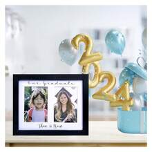 Then And Now Graduation Picture Frame, Double 4x6 Photo Frame, Class Of 2025, School Picture Frame Pre-K To 12 Display, Grad Party Decor, Gifts - Multicolor 244 - View 5