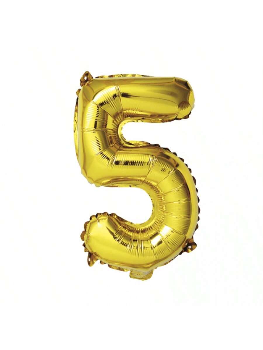 Número 5 dorado de 32 pulgadas