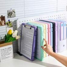 1 Pieza Organizador de Carpeta de Archivo A4, Caja Organizadora de Papelería de Alta Capacidad, Almacenamiento de Documentos de Examen Estudiantil, Pizarra Multifuncional - Multicolor - Ver 6