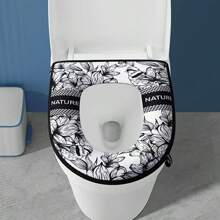 Household Toilet Seat Cushion, Cartoon Toilet Seat Cover, All-Season Toilet Seat Cover, Adhesive Toilet Seat Cover, Thickened Toilet Sticker Cushion In Autumn And Winter,Home Decorations For Halloween And Christmas,Thick And Thin Styles Will Be Randomly Dispatched,Retro Home Decoration