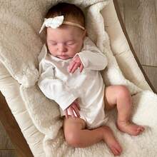 50cm 20inch Soft Vinyl Asleep Laura Reborn Baby Newborn Baby Doll 3D-Painting Skin With Visible Veins Alive Toy For Girl Art
