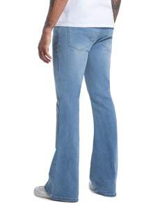 Men's Bell Bottom Jeans 60s 70s Outfits For Men,Mens Bell Bottoms Pants Flare Jeans Light Blue - Medium Wash - View 8