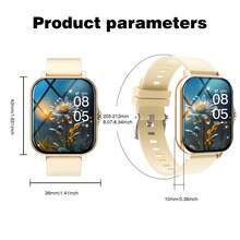 Smart Watch, kabelloses Telefonieren/Wählen, Multi-Sport-Modus, Anruferinnerung und -ablehnung, SMS-Erinnerung, benutzerdefiniertes Hintergrundbild, für iOS/Android