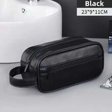Multi Pockets PU Toiletry Bag For Women Men Travel Essentials Makeup Bags Waterproof Hanging Bag Cosmetic Washing Organizer Bag - Brown - View 11