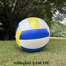 Aixiangru 2米充气沙滩排球，儿童户外游戏玩具，公司团队建设，节日派对装饰，气氛道具，派对用品，儿童互动，60厘米 - 排球 - 查看 4