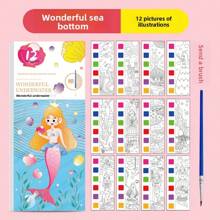 12 pezzi/libro, Pittura ad acquerello, Pittura graffiti, Pittura graffiti d'artista, Pittura ad acquerello cartoni animati, Pittura tascabile da viaggio, Regalo per le vacanze, Regalo per il Ringraziamento e il Natale. I blocchi colorati nell'immagine sono pigmenti che devono essere sciolti in acqua prima dell'uso. Lo sbiadimento del colore è un fenomeno normale, poiché il prodotto si scioglie a contatto con l'acqua.