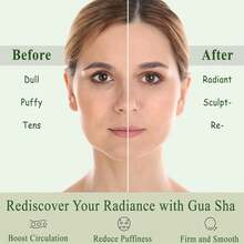 Gua Tools,Guasha Face,Lymphatic Drainage Massager(2PCS,Green) - 1 - 查看 4