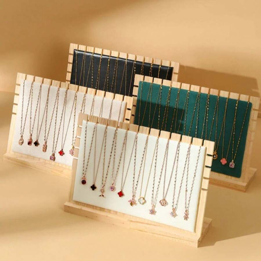 Marco de collar de madera maciza creativo, marco de exhibición de joyería de moda, soporte colgante, accesorios de presentación de joyería
