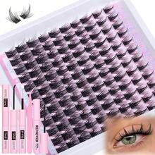 Lash Clusters Wispy Eyelash Clusters Natural CC-Curly Cluster Lashes Zanlufly Wispy Individual Lashes 180Pcs Eyelash Extension 10 12 14MM DIY Lash Extension - Anime Kit - View 13