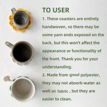 4 piezas/3 piezas/2 piezas Posavasos de ganchillo hechos a mano con flores tejidas, manteles de taza de té, suministros para fiestas de té, posavasos tejidos divertidos y lindos, pequeños tapetes de encaje, regalos de tela para mujeres, decoración de mesa navideña