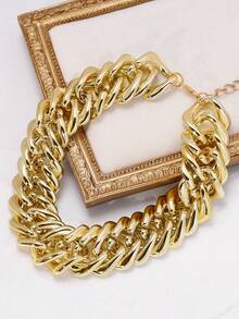 CCB 30mm 迈阿密链 18k 镀金珠宝项链弹簧扣粗链说唱歌手链项链礼物