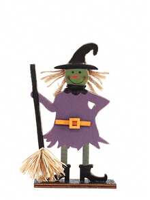 1pc/5pcs Halloween Wooden Sign Decoration Set, 5 Classic Styles For Halloween Indoor Decoration, Table Centerpiece, Halloween Ambiance Decorative Wooden Ornament, Halloween Decoration Home Decor Fall Decor Room Decor Autumn Decor - Multicolor - View 17