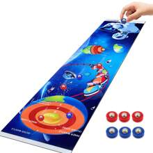 1 Set Erdkruste, Mantel, Kern Schichten Tisch Curling Spiel Set - Wissenschaftliche Popularisierung Bildungs- und Spaßspiel für Familien & Kinder ab 6 Jahren - Ideal als Weihnachts-, Halloween- oder Spielgeschenk