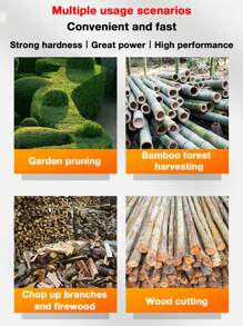 SUBY 1 Set Of SUBY 6 Inch Cordless Electric Chain Saw, With 2 Chains And 2 Batteries, Suitable For Cutting And Chopping Wood, Garden Pruning