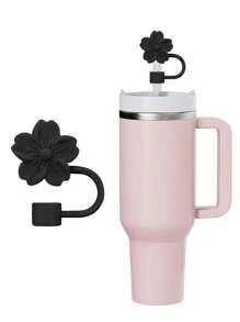 8pcs/4pcs/3pcs/1pc Silicone Crabapple Blossom Straw Caps, Reusable Straw Covers For 10mm Wide Straws, Fashion & Cute Style Straw Toppers Fits Modern Minimalist Cups