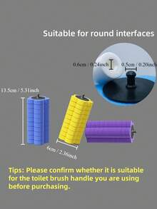 10/20 件一次性马桶刷替换头、多功能清洁刷头、升级材质一次性马桶清洁棒头刷兼容多种棒、浴室清洁工具、浴室必需品、（不含马桶刷）浴室装饰秋季装饰。 - 彩色 - 查看 5