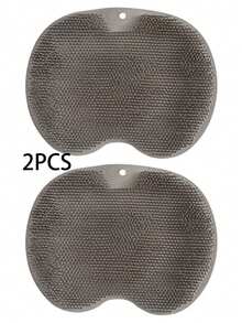 Silicone Foot Wash Massage Pad, For Shower, Exfoliating, Cleaning Feet, Scrubbing And Back Washing Multi-Functional Slouchy Back Rubbing Massage Bath Brush Non-Slip Mat Suction Cup Foot Rubbing Mat Bathroom Foot Washing And Rubbing Mat The Material Tends To Be On The Harder Side. - Multicolor - View 18