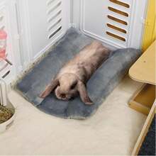 1pc Large Indoor Rabbit Cage Plush Pad, Thick Cushion Mat