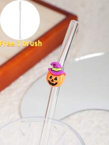 1PC/4PCS/7PCS Set Sedotan Ajaib Edisi Terbatas Halloween | Nakal + Kastil Berhantu + Kucing Hitam Misterius | Dapat Digunakan Kembali untuk Minuman Panas & Dingin | Perlengkapan Pesta yang Wajib Dimiliki! - Clear - View 13