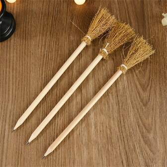 10 Piezas Lápices de Bruja Decoración de Halloween, Bolígrafos para Escribir y Pintar, Regalos y Premios para Fiestas de Halloween