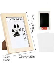 3pcs 2025 New A Non-Contact Ink Pad With A Pet Paw Print Kit, A Pet Track Ink-Free Pad For Keeping Cat/Dog Paw Print Pet Souvenirs(When You Buy An Ink Pad, You Also Get Two Free Card Paper)