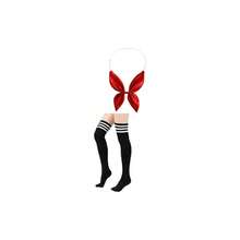 Japanese Anime Schoolgirl Classic Sailor JK Harajuku Crop Top Tie Up Pleated Skirt Uniform Seifuku Socks Bow Set - 白色 - 查看 7
