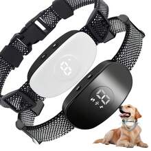 Hunde Bellkragen für große, mittlere und kleine Hunde, aufladbarer intelligenter Bellkragen, Anti-Bellen Trainingskragen mit 8 einstellbarer Empfindlichkeit Piepton Vibration, 2 Farben zur Auswahl: Weiß und Schwarz