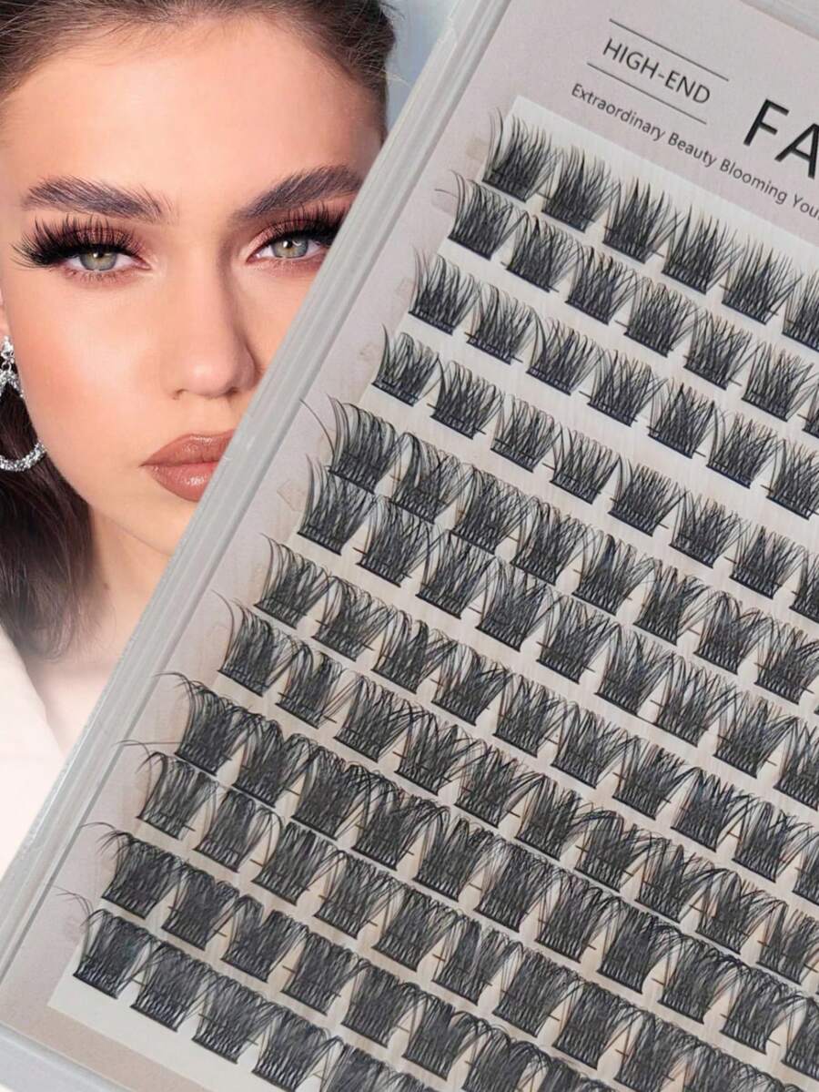 1 Hộp 12 Hàng/144 Cụm Lông Mi Giả Dài Tự Nhiên C Curl Cực Mịn, Dùng Cho Tiệc Tùng, Trang Điểm, Sự Kiện Cụm Mi, Cụm Mi, Lông Mi Riêng, Lông Mi, Lông Mi Giả - màu đen - Xem 1