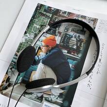 Retro Wired Headphones, Classic Headphones For Photo Shooting, MP3, Music, Smartphone, Tablet, Computer, Gaming - Silver - View 6