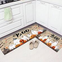 1 pieza Felpudo de Halloween, estampado abstracto de fantasma, animal y calabaza de dibujos animados, antideslizante de diatomita, alfombra de cocina, felpudo, alfombra rectangular impresa en 3D, adecuada para sala de estar, dormitorio, pasillo, baño, lavandería, decoración del hogar interior y exterior - Multicolor - Ver 11