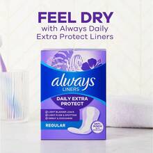 Daily Extra Protect Panty Liners, Long Length, Unscented, 108 Count