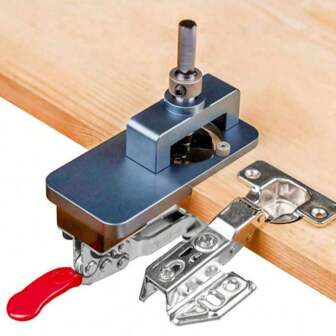 Uppgradera 35 mm dolt gångjärnsjiggsats för träbearbetning, gångjärnsborrjigg, borrguide, lokalisering för framram, skåp, skåpdörr
