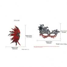 Halloween Facewear Phoenix Peacock Feather Face Shield Cosplay Costume Accessory For Halloween Masquerade