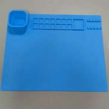 1 pieza Alfombrilla de arte de silicona reutilizable con ventosa - Azul cielo/Verde claro/Rosa, Alfombrilla de dibujo duradera para proyectos creativos, apta para pinturas al óleo, acuarela y acrílicas